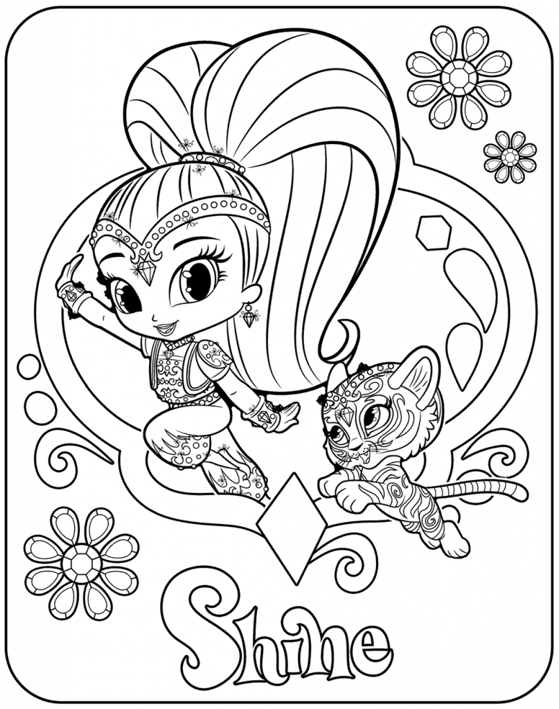 807x1024 Shimmer And Shine Coloring Pages