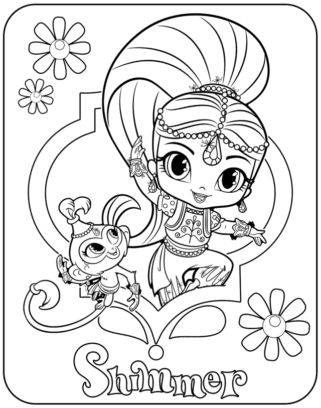 640x813 Shimmer And Shine Coloring Pages Of Colorear, Calabazas De
