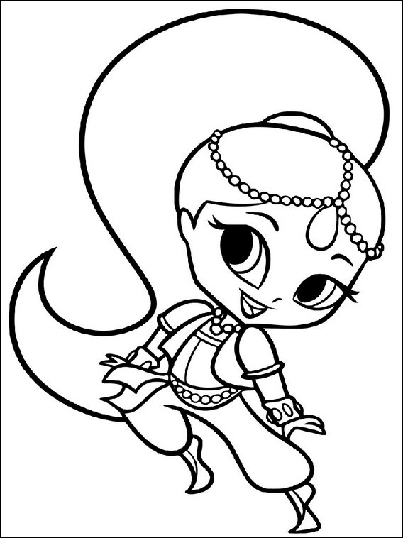 568x758 Shimmer And Shine Mermaid Coloring Pages Shimmer And Shine