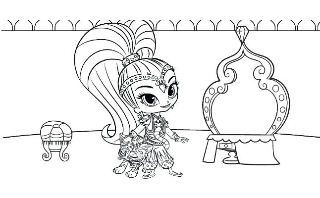 646x400 Images Of Coloring Pages Free Printable Shimmer And Shine Coloring