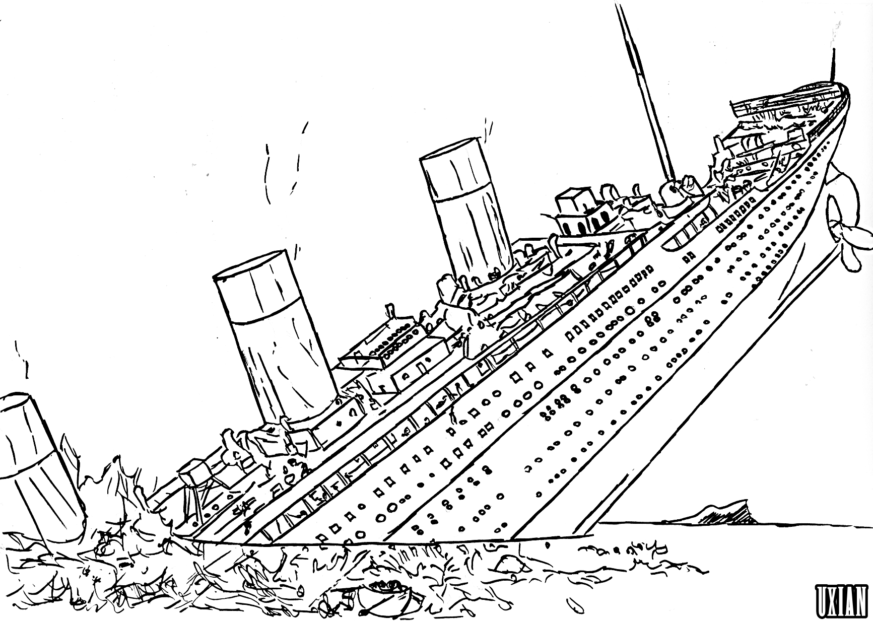 1733x1233 Best Ship Wreck Coloring Pages Collection Great Collection