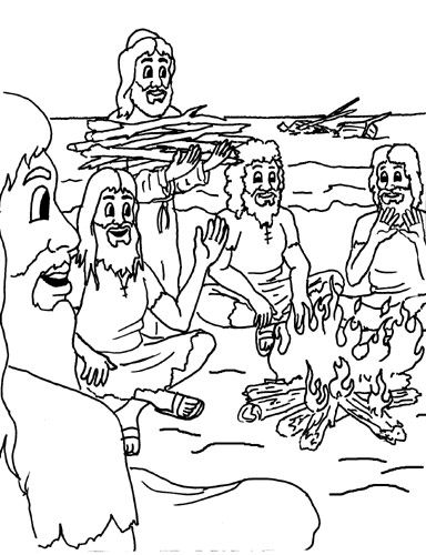 384x500 Doubting Thomas Coloring Page