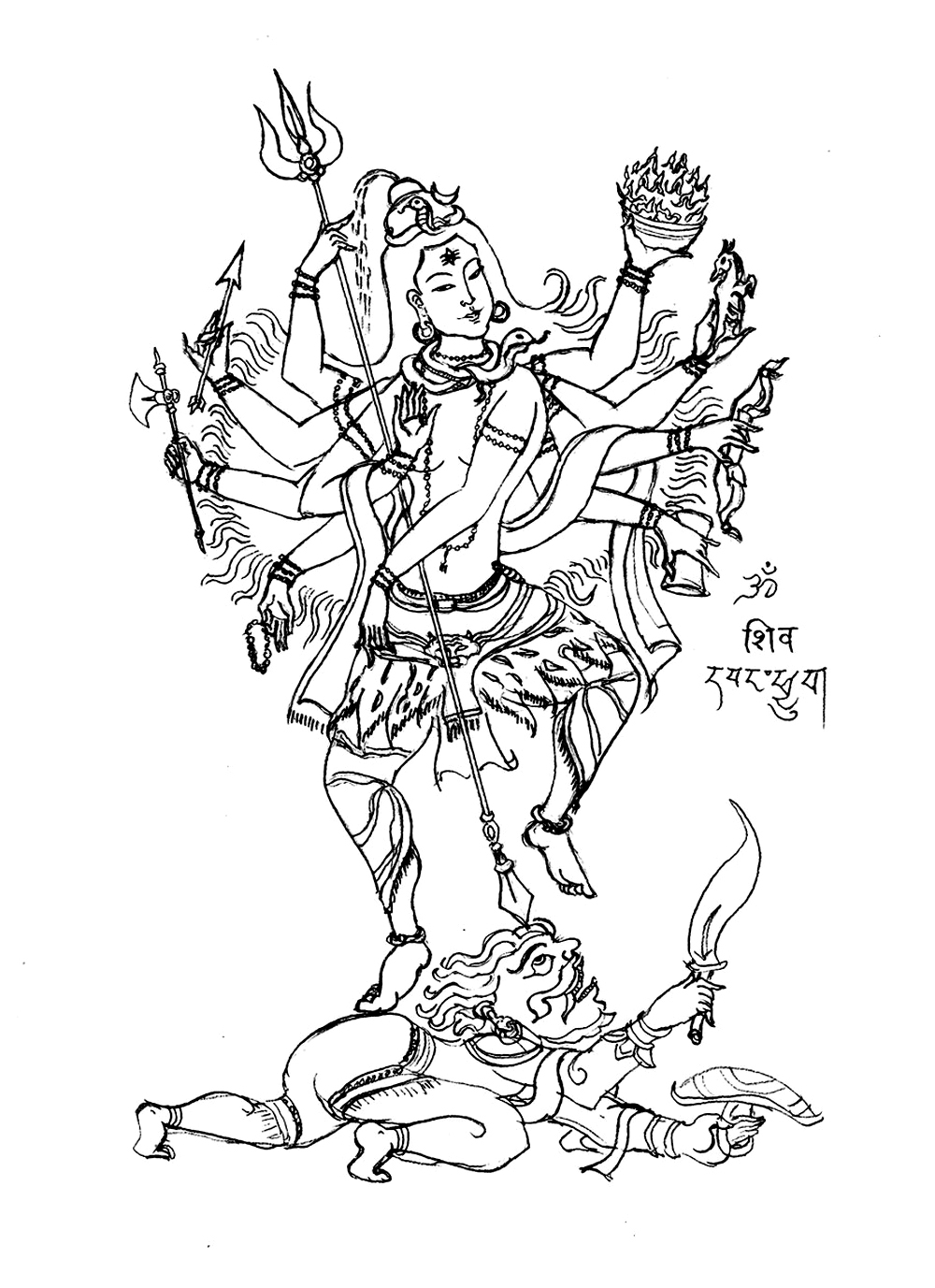 1000x1377 Growth Lord Shiva Coloring Pages Free Page Adu