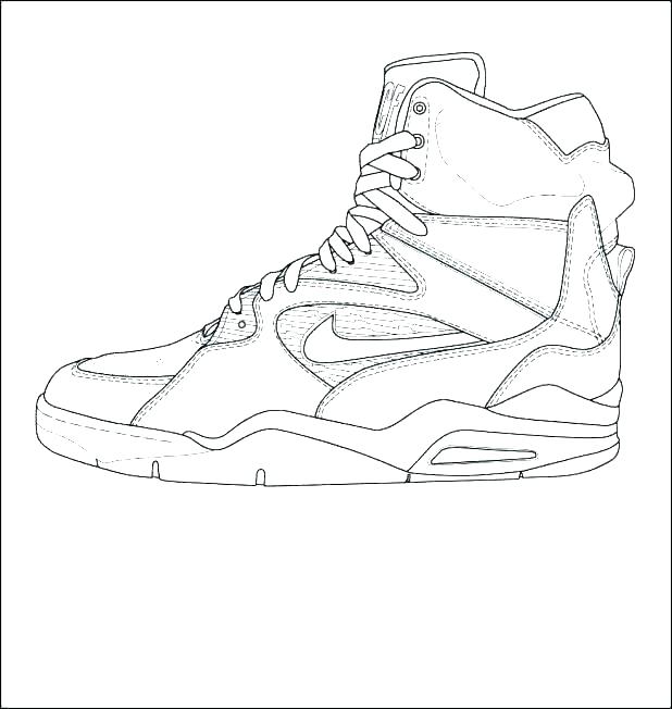 618x652 Coloring Pages Of Shoes Sneaker Coloring Page Shoes Coloring Pages