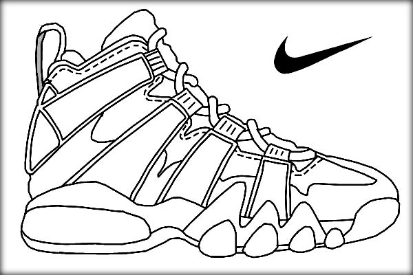 600x400 Shoes Coloring Pages Coloring Pages Of Shoes With White Jordan