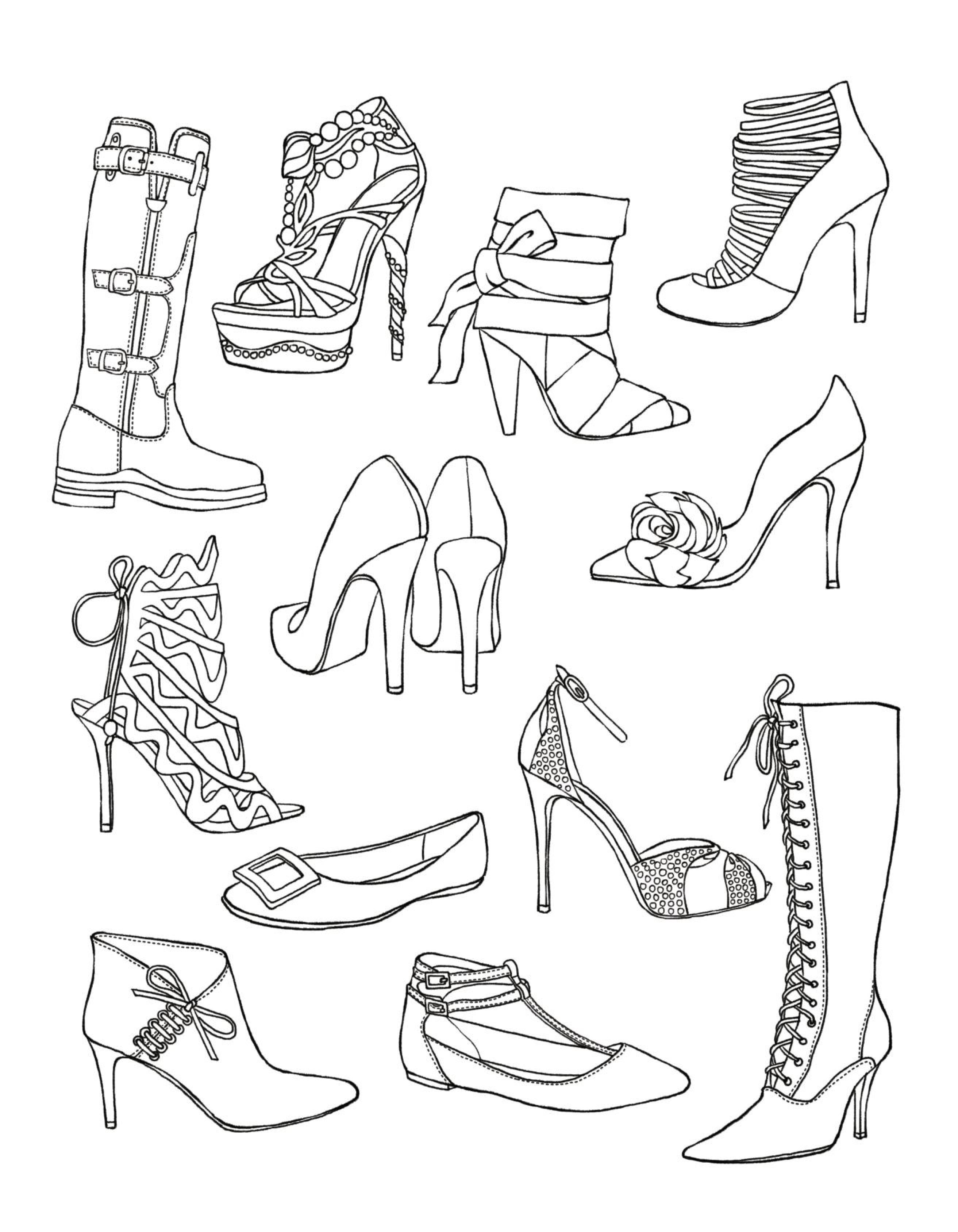 2625x3375 Shoes Coloring Page Shoes Coloring Pages For Adults