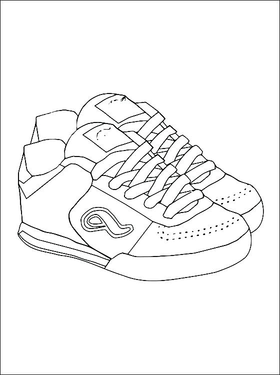 560x750 Tennis Shoe Coloring Pages Shoes Coloring Page Free Clipart Tennis