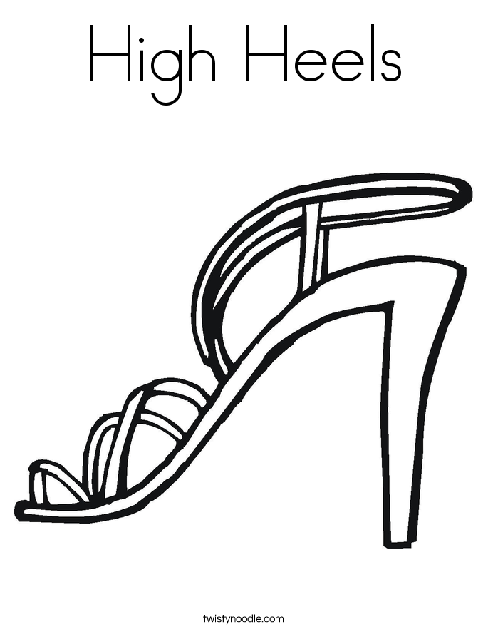 685x886 High Heels Shoe Coloring Pages