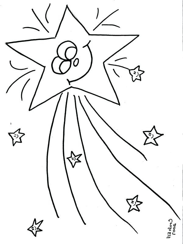 601x800 Shooting Star Coloring Page Coloring Collection
