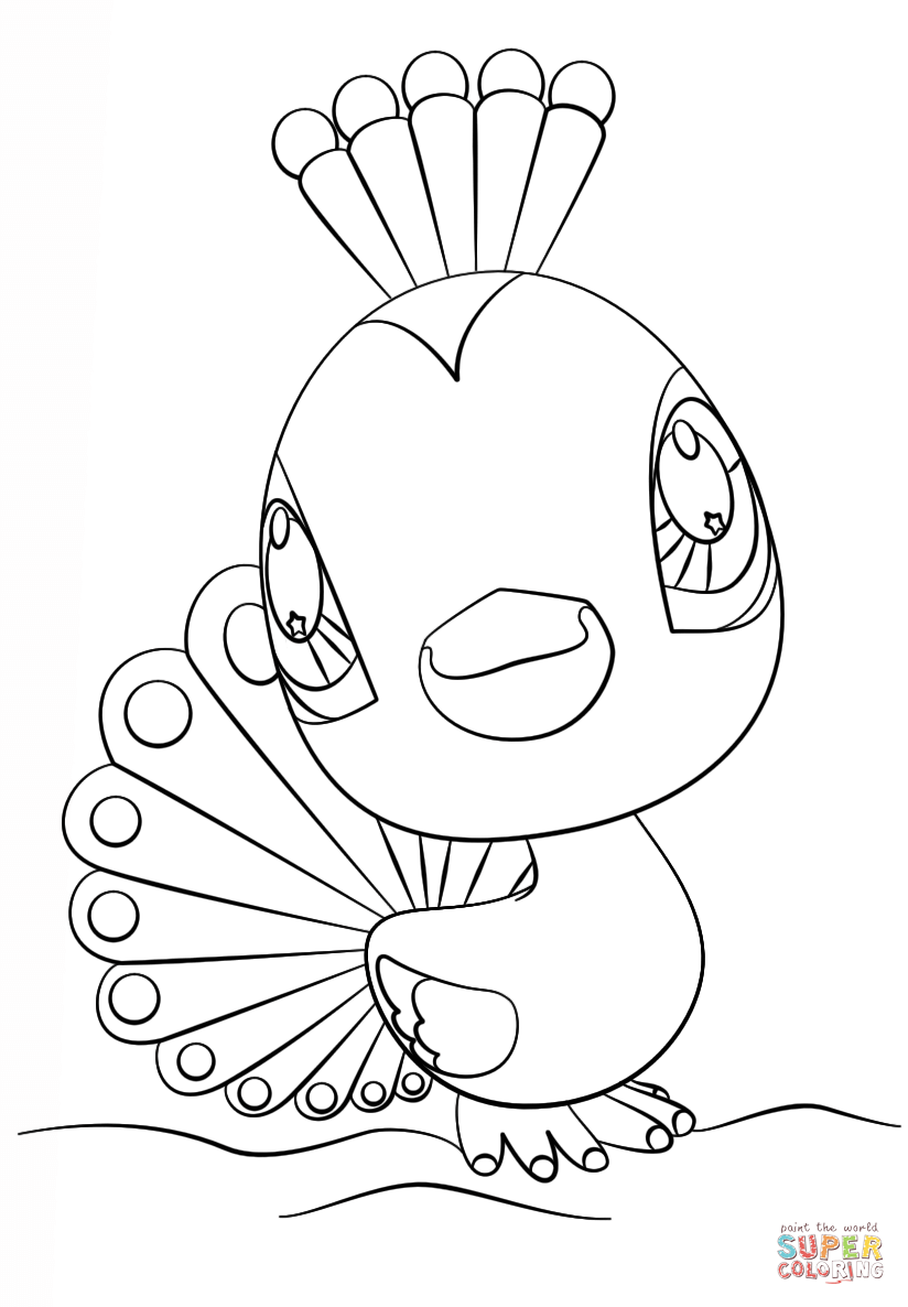 824x1186 Littlest Pet Shop Peacock Coloring Page Free Printable Best