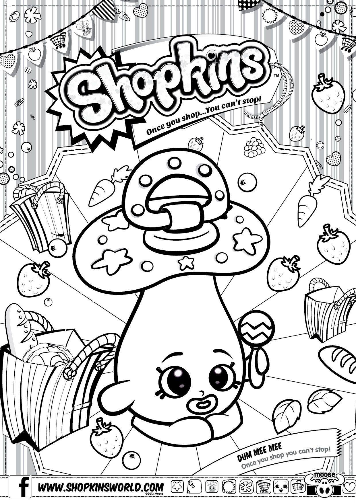 1240x1754 Informative Strawberry Kiss Coloring Page Shopkin Free Printable