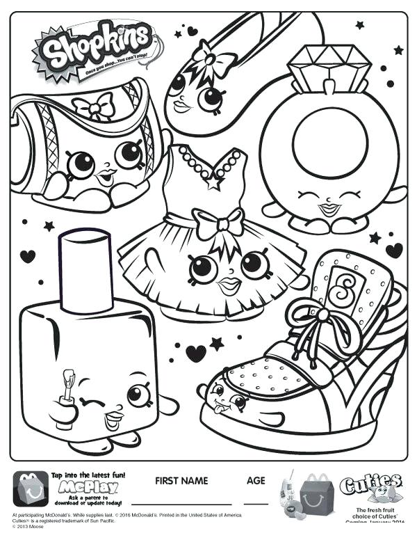 600x776 Shopkins Pictures To Color With Coloring Pages Free Shopkins