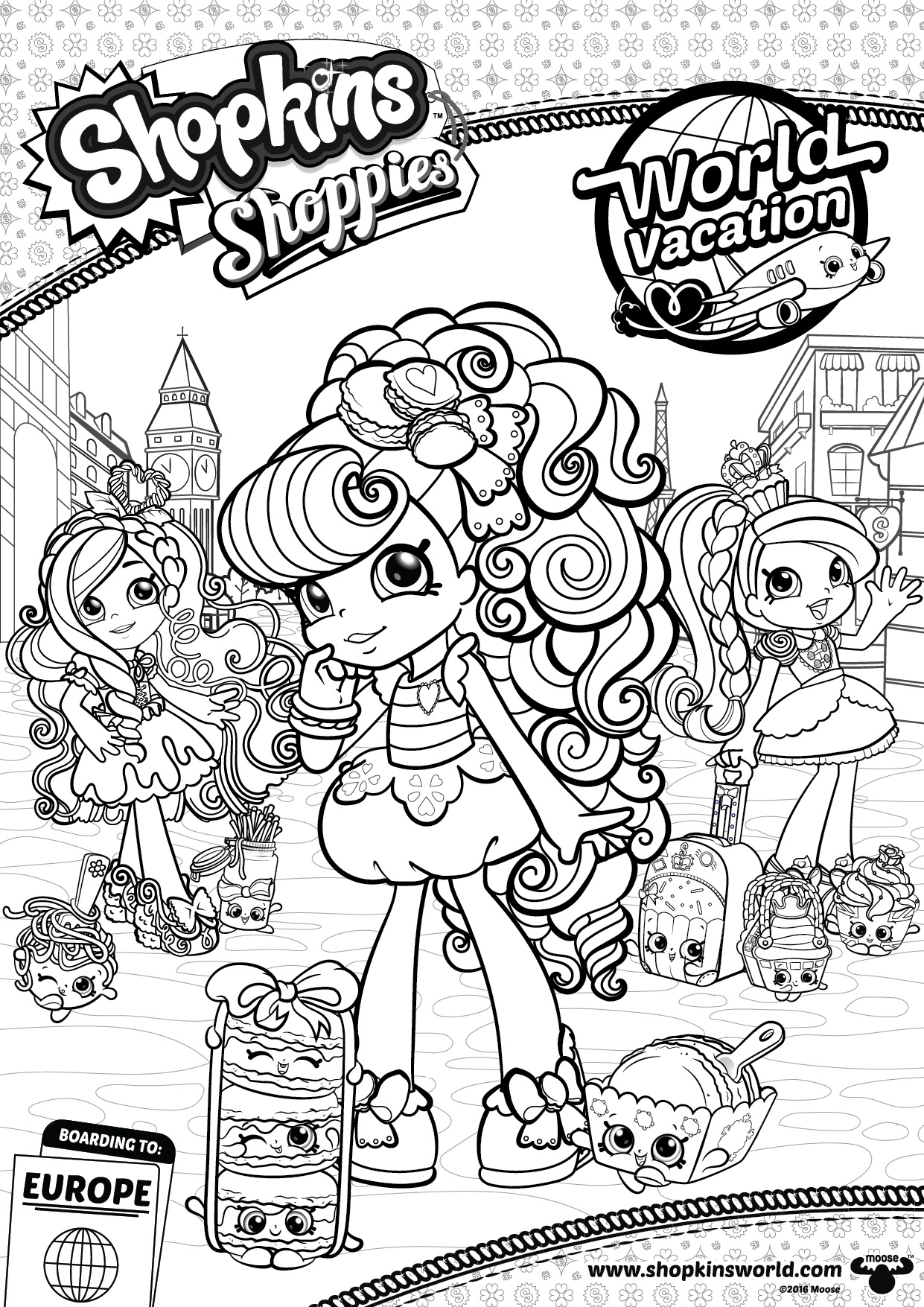 1241x1755 Shopkins Girl From Season Coloring Page Shoppies Group Get