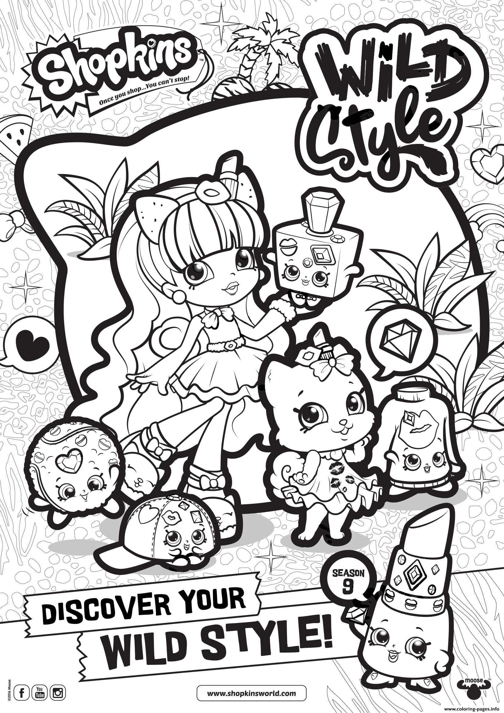 1654x2339 Shopkins Season Wild Style Coloring Pages Printable