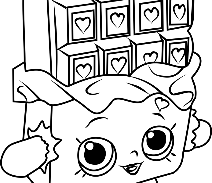 694x600 Color Page Cheeky Chocolate Shopkins Coloring Page Free Shopkins