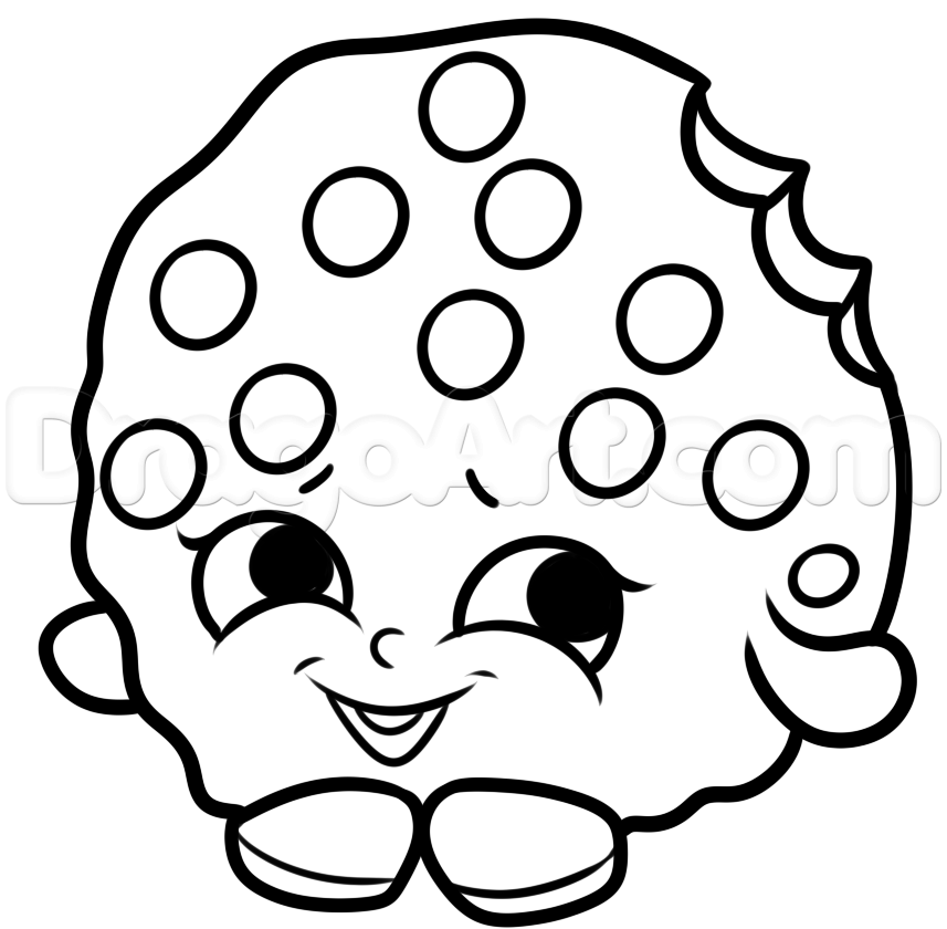 857x840 Shopkins Coloring Pages Cookie Step How To Draw Kooky Cookie Kid