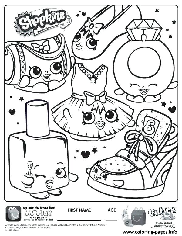 600x776 Shopkins Coloring Pages To Print Free