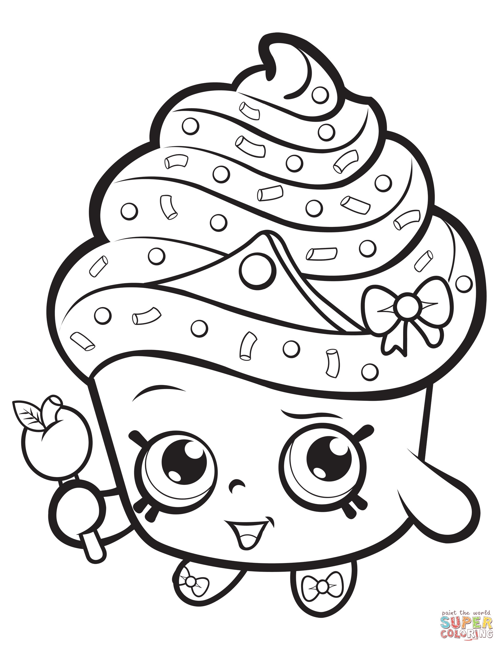 1739x2250 Shopkins Coloring Pages Cupcake Queen Download