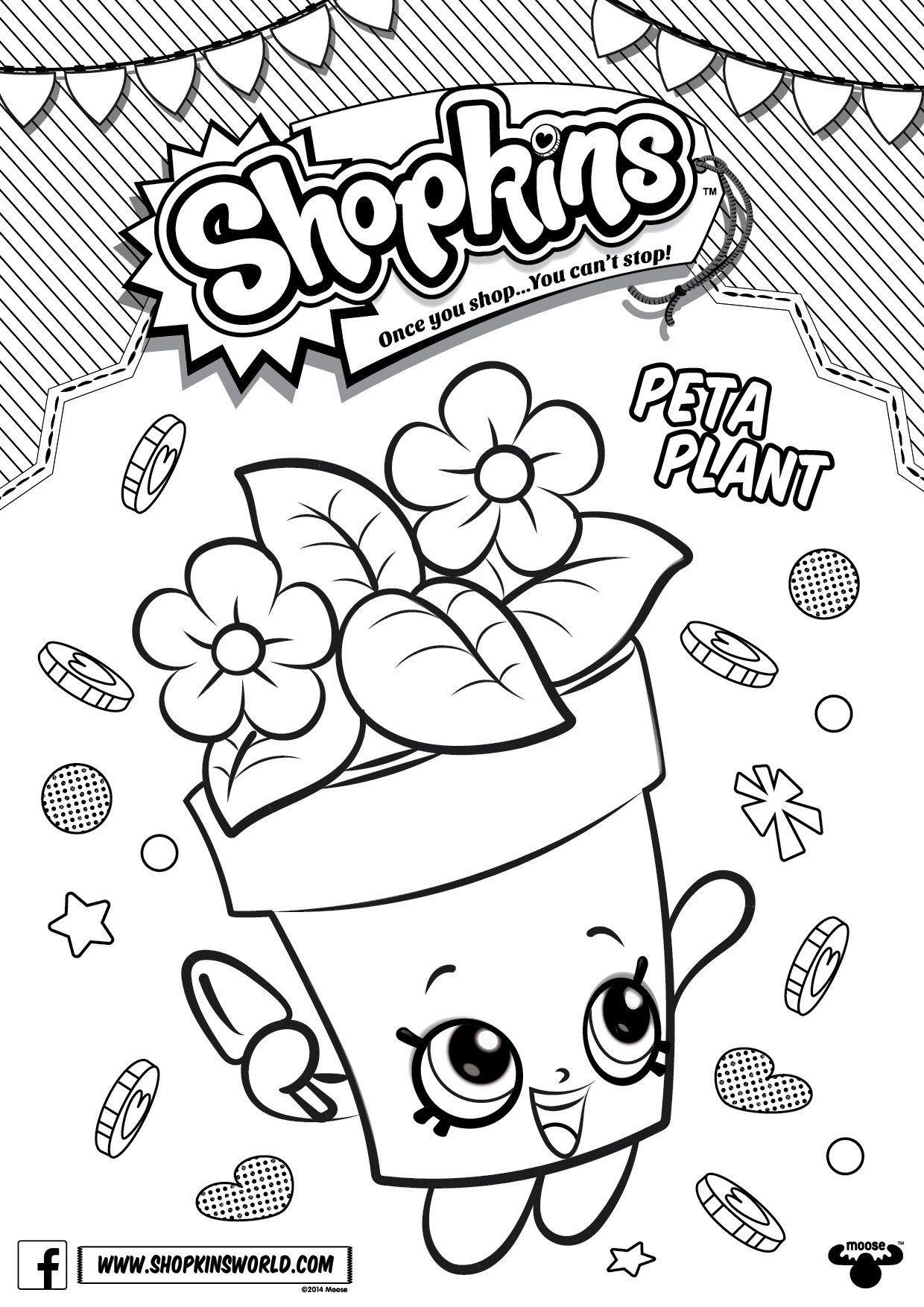 1240x1754 Shopkins Coloring Pages Season Peta Plant Dibujos Dulces