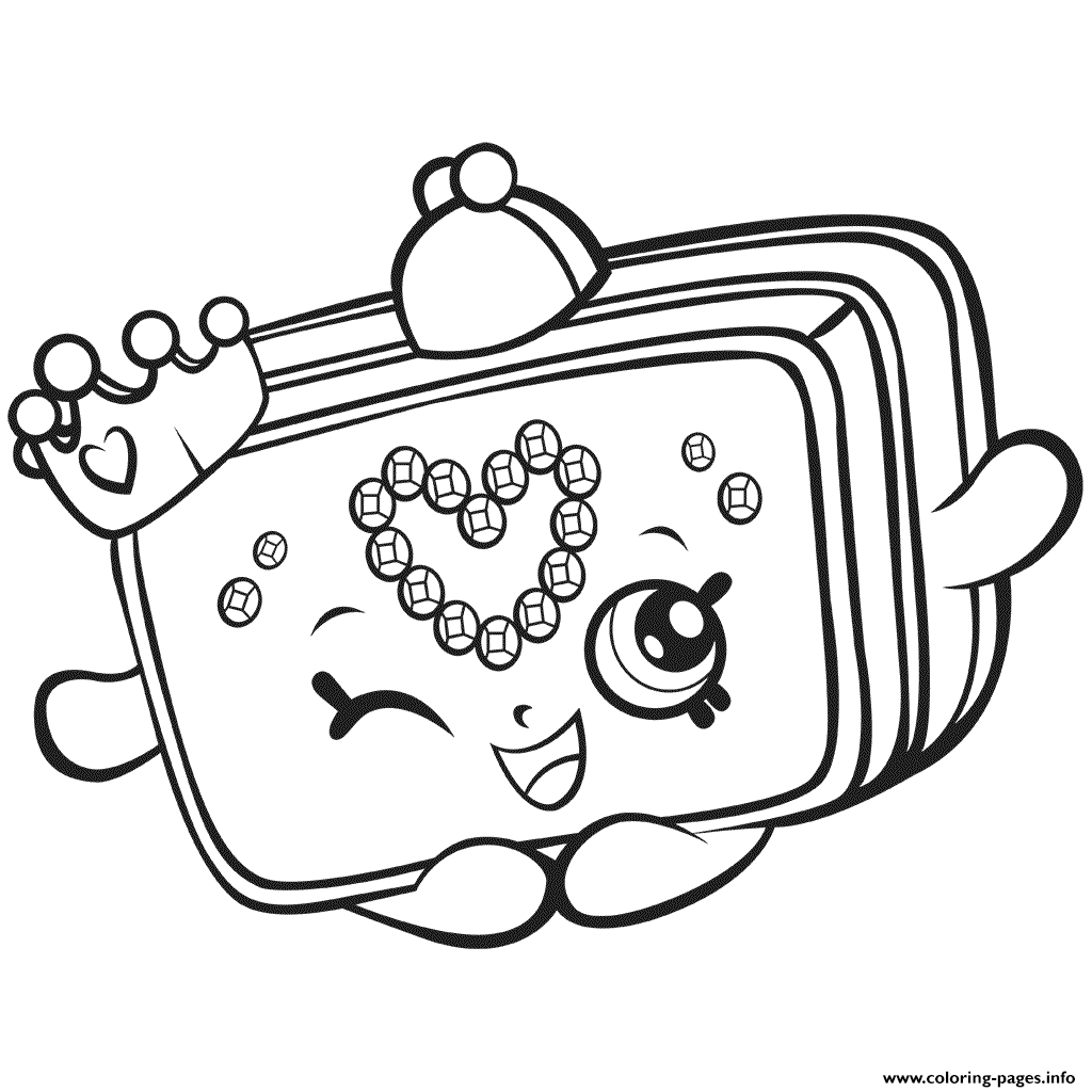 1024x1024 Season Shopkins Princess Purse Coloring Pages Printable