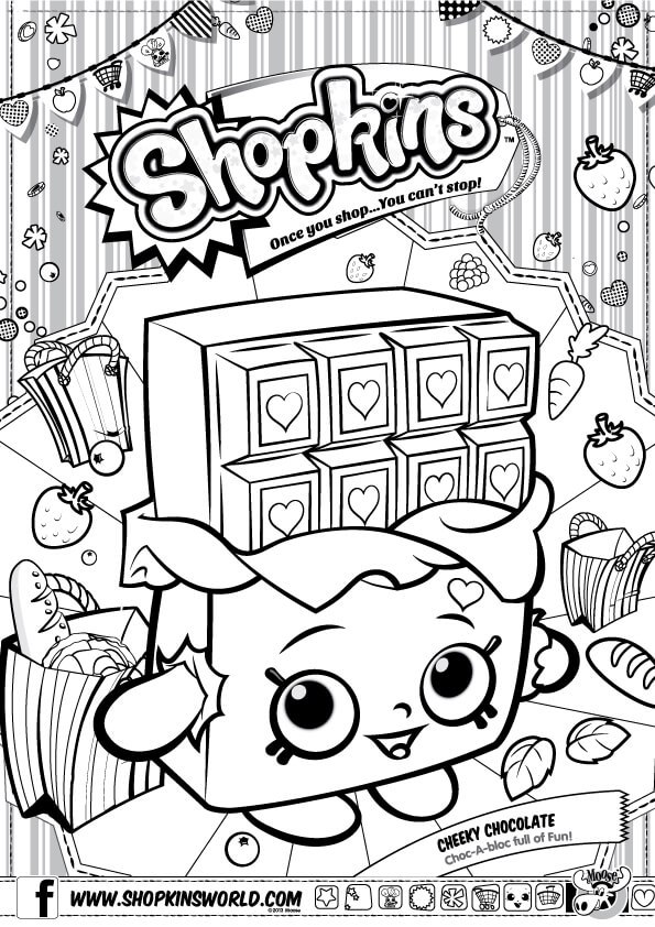 595x842 Shopkins Coloring Pages Season Cherry Chocolate Party