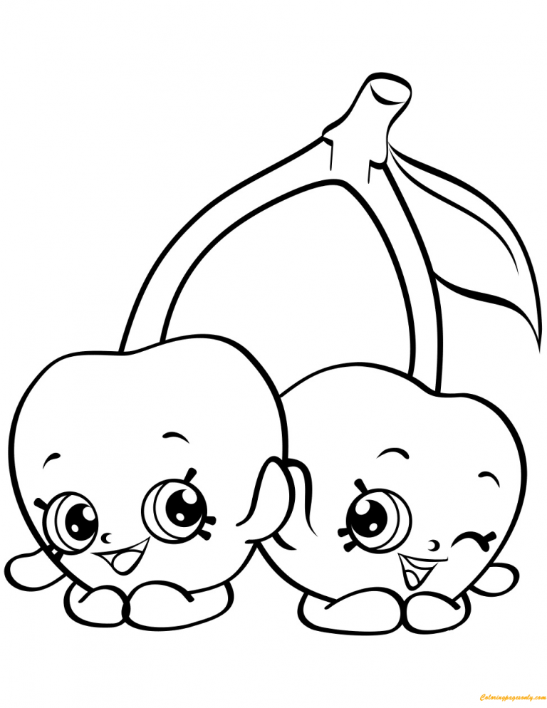 768x994 Impressive Decoration Shopkin Coloring Pages Cheeky Cherries