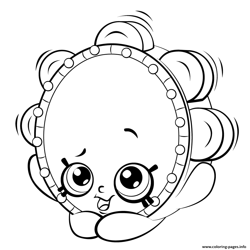 1024x1024 Print Tambourine From Shopkins Shopkins Season Coloring Pages