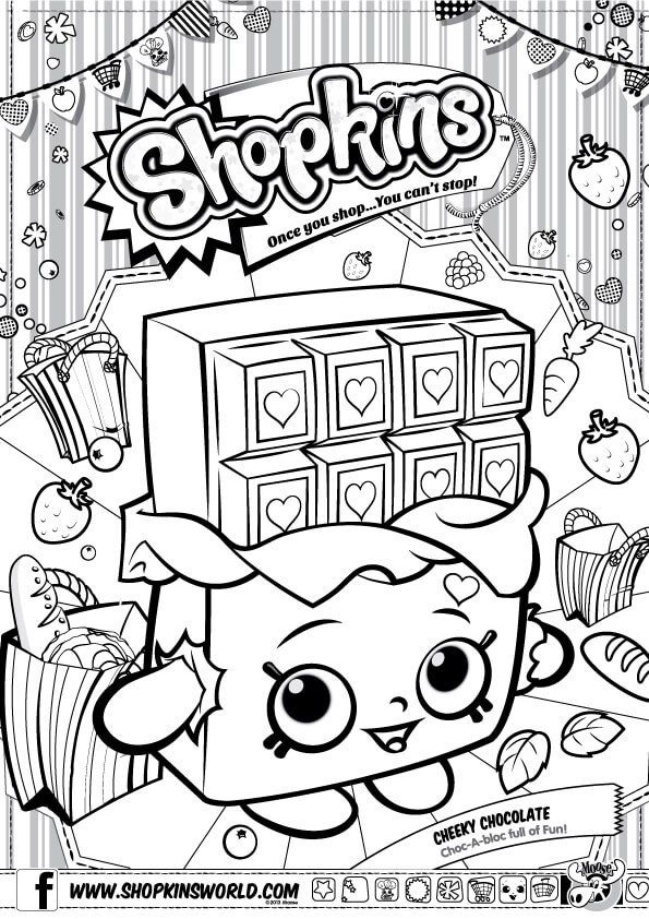595x842 Shopkins Coloring Pages Season Cherry Chocolate Party