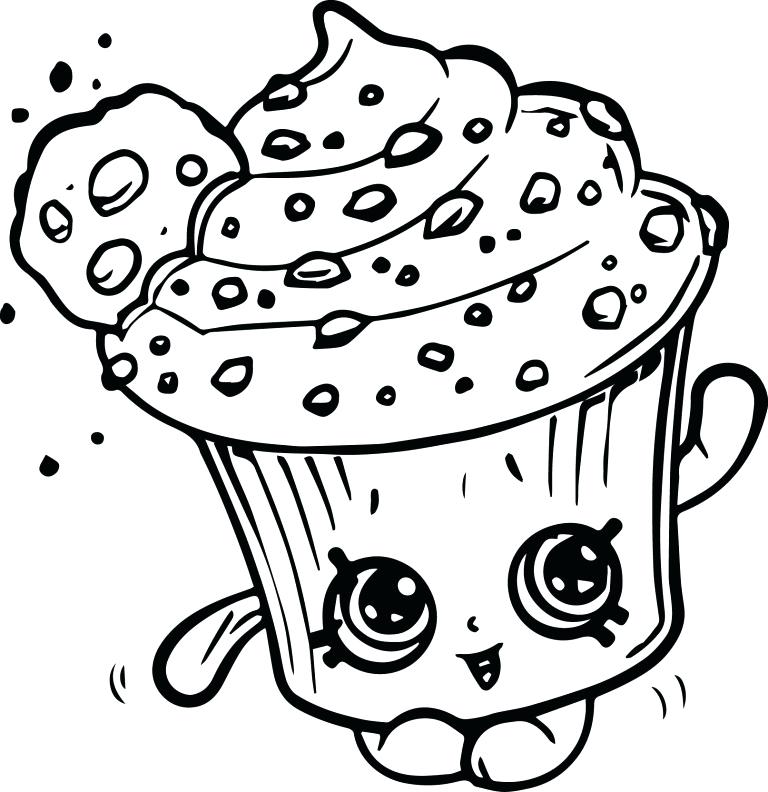 768x792 Shopkins Cupcake Queen Coloring Pages Creamy Cookie Page For Pa