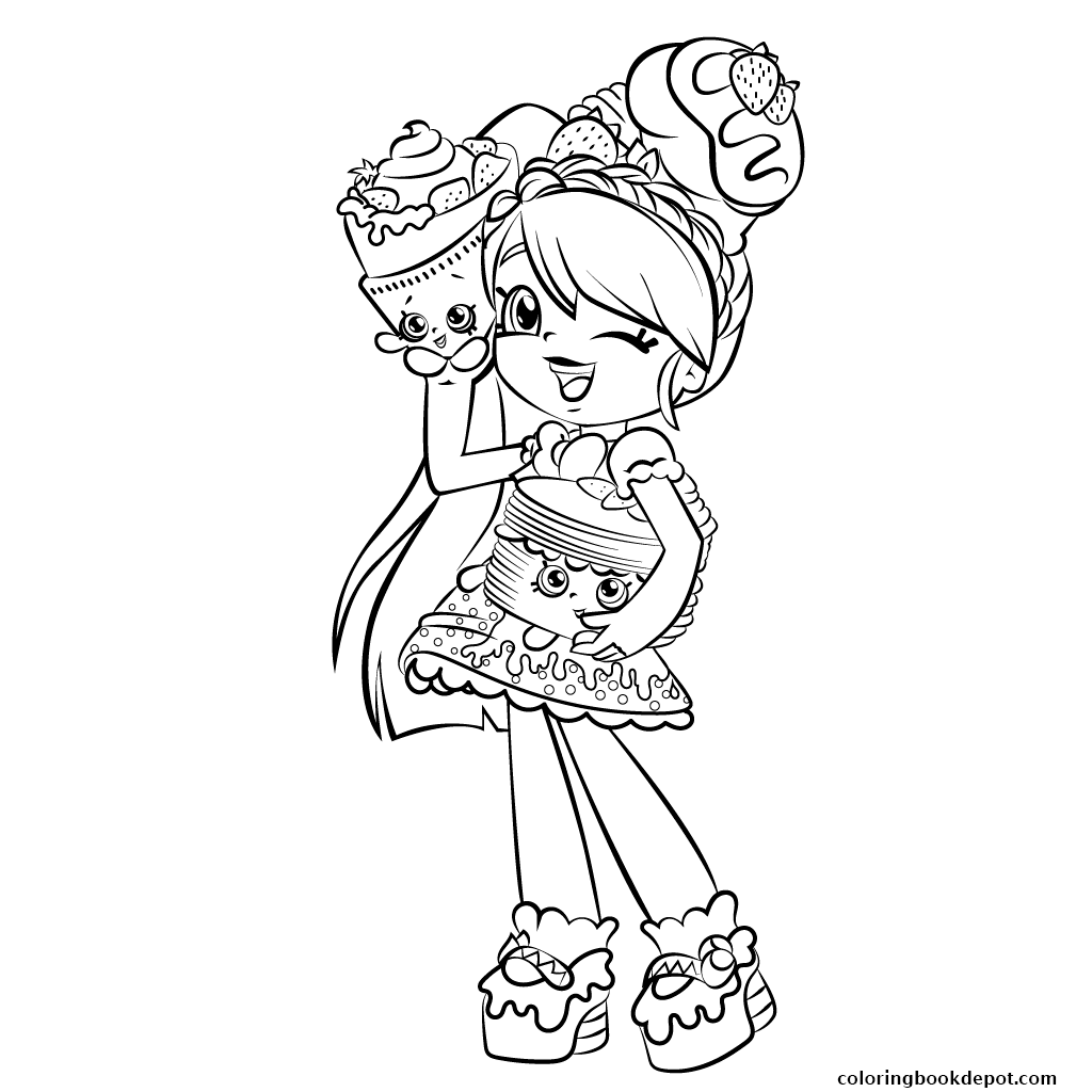 1024x1024 Cute Girl Shopkins Shoppies Coloring Pages