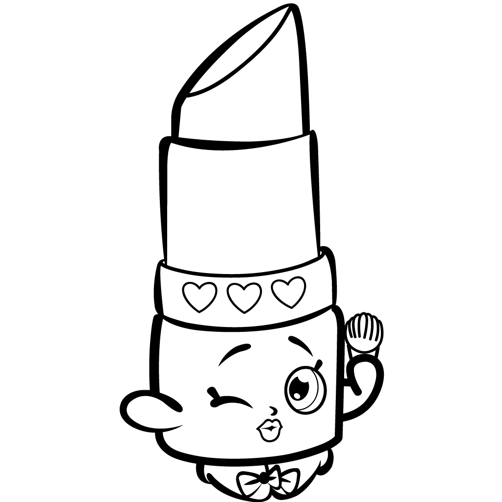 1024x1024 Shopkins Lipstick Coloring Images Free