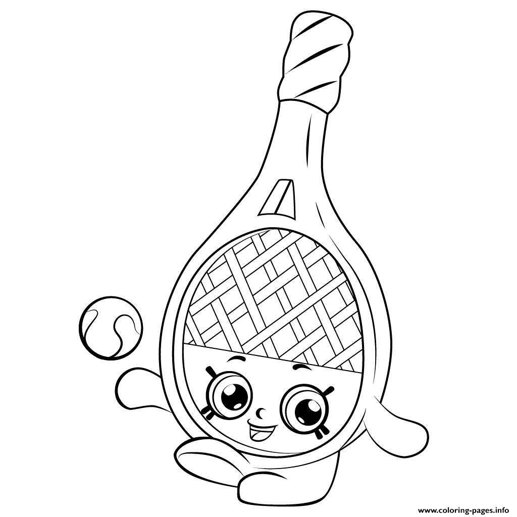 1024x1024 Print Tennis Racket Shopkins Season Coloring Pages Playroom