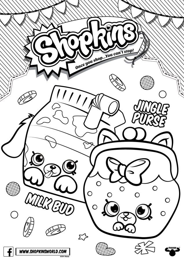 636x899 Shopkins Coloring Pages Season Petkins Jingle Purse Milk Bud