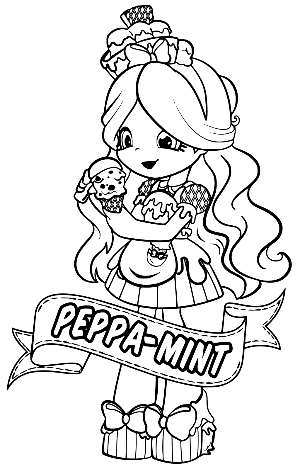 1024x1600 Shopkins Dolls Colouring Page