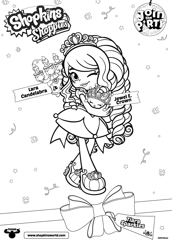 595x842 Sweet Shopkins Dolls Coloring Sheet Tiara Sparkles