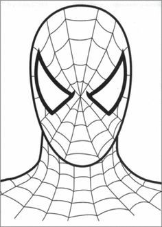 236x330 Spiderman Face, Spiderman, Coloring Pages