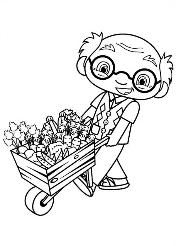 600x840 Mr Ye Ye Kai Lan Grandpa Pulling Cart Full Of Flowers In Ni Hao