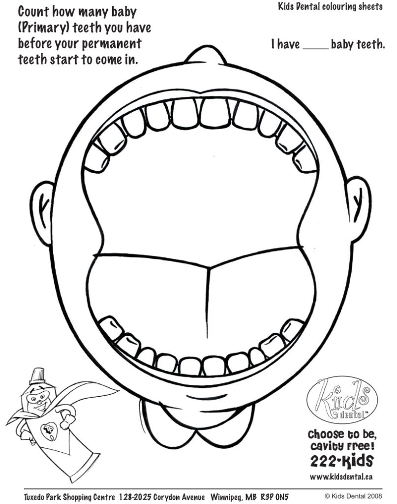 807x1024 Teeth Coloring Pages Free Coloring Pages