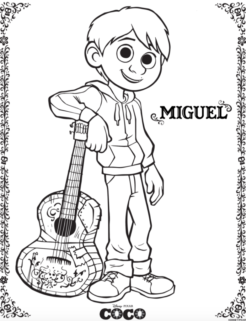 784x1024 Free Coco Coloring Pages And Activity Sheets
