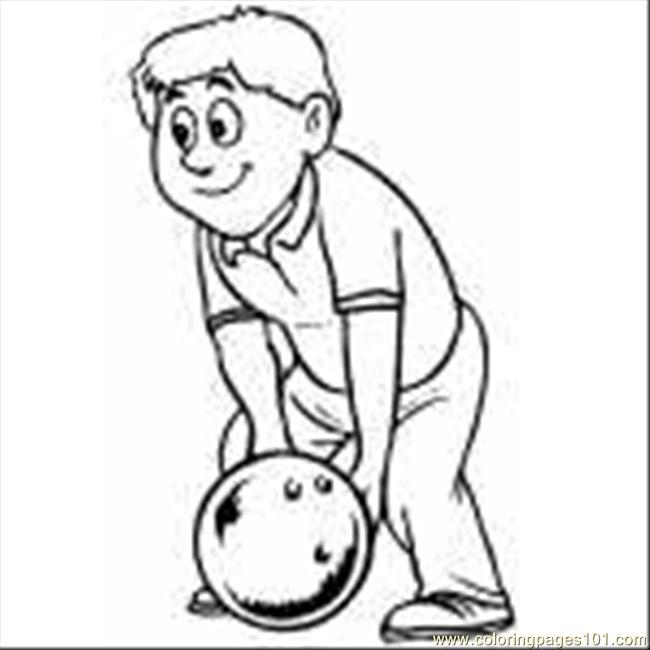 650x650 Bowler Making A Shot Coloring Page