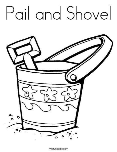 468x605 Pail And Shovel Coloring Page