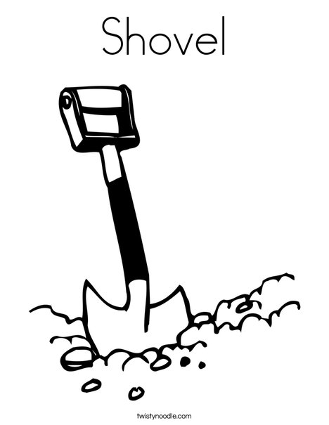 468x605 Shovel Coloring Page