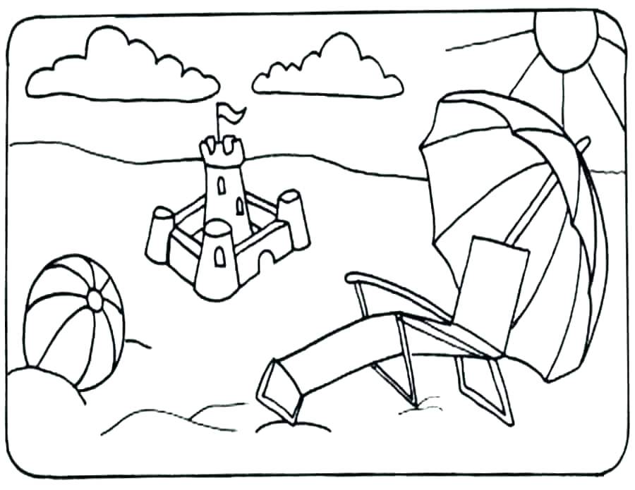 900x695 Bucket And Shovel Coloring Page Professional