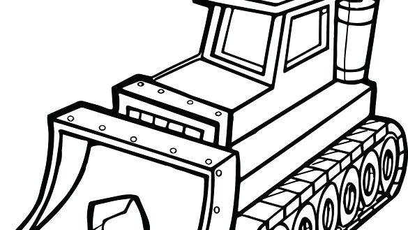585x329 Bulldozer Coloring Page
