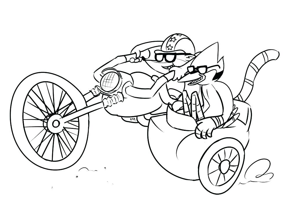 1000x772 Regular Show Coloring Pages Printable The Explorer To Print Reg