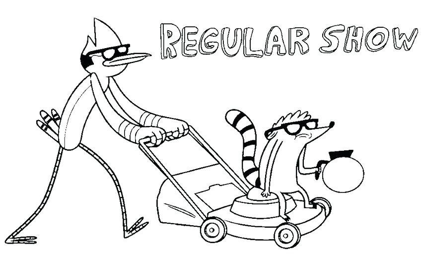 850x514 Regular Show Coloring Pages Throughout Plans