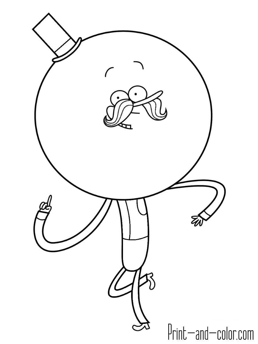 900x1200 Regular Show Coloring Pages Print