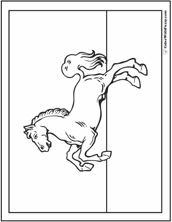 590x762 Horse Coloring Page Riding, Showing, Galloping