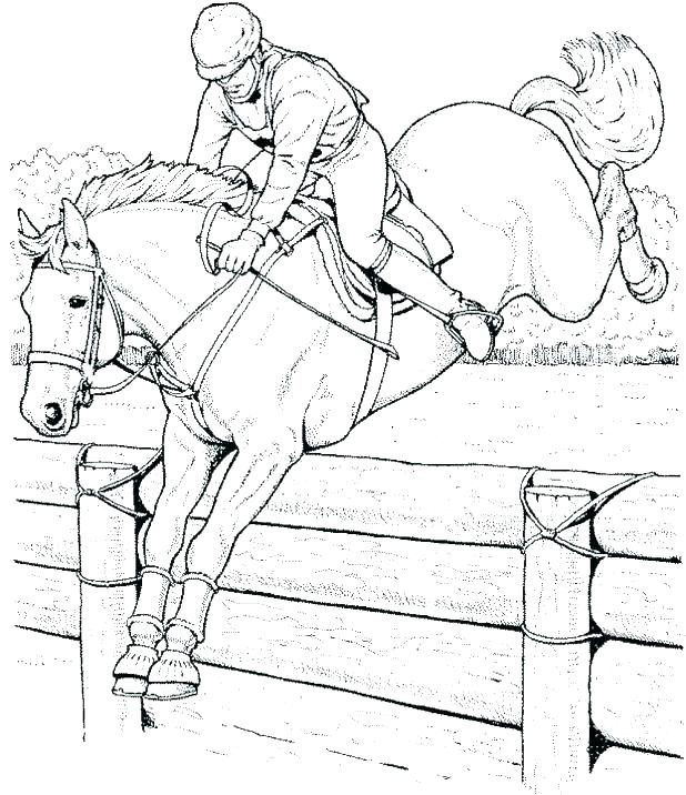 618x716 Horse Jumping Coloring Pages Horse Racing Coloring Pages Race