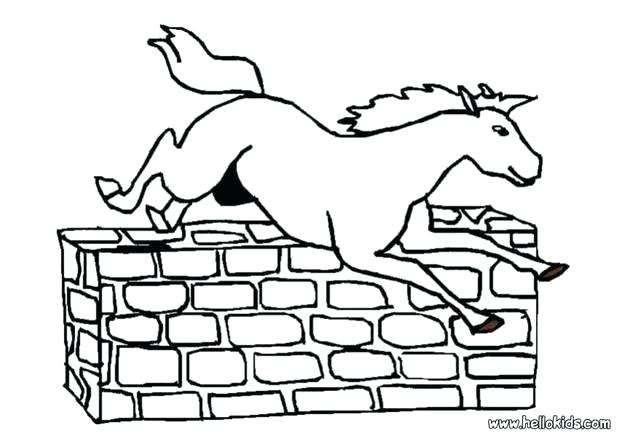 Show Jumping Coloring Pages at GetDrawings.com | Free for personal use